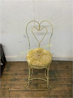 YELLOW BISTRO IRON CHAIR