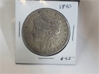 1890 Morgan Silver Dollar Coin