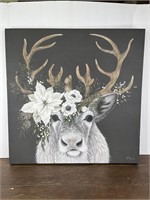 Large ‘Snow the Reindeer’ Canvas Frame Picture