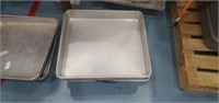 3 stainless steel baking dishes 22 inches x 20