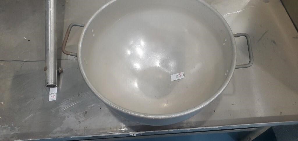 Large metal mixing bowl