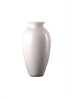 B1163  Serene Spaces Living White Ceramic Vase, 8"