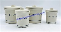 Lot of Longaberger Pottery Canisters