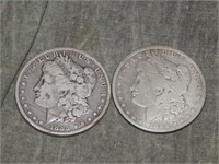 1885 & 1884 Morgan SILVER Dollars