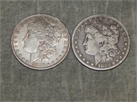 1883 O & 1883 S Morgan SILVER Dollars