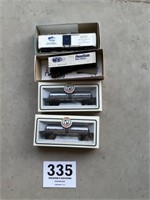 Penn State railroad cars and two HO scale freight