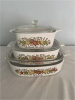 Vintage Corning Ware casseroles- Spice of Life