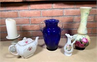 porcelain tea kettle, vases & more