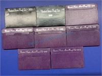 United States proof sets as photographed
