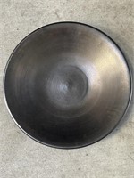 Large ceramic bronze glazed bowl, 21" diam.