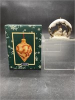 (2) Boxed Ornaments: Lang & Hallmark Mark Newman
