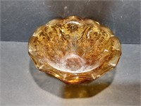 vintage amber serving bowl