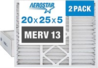 Aerostar 20x25x5 Air Filter MERV 13, Furnace Filte