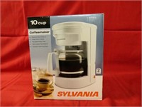 New 10 cup Sylvania Coffee maker.