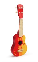 Hape Kid's Wooden Toy Ukulele in Red, L: 21.9, W: