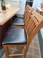 3 Wooden bar stools (1 is loose)