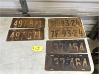 3-matched sets NY License plates