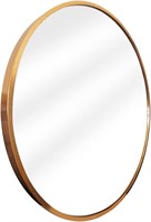 20-Inch Gold Wall-Mounted Mirror  Metal Frame