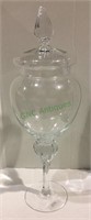 Apothecary cathedral spice glass candy jar with