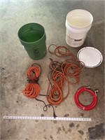 Extension Cords, Washing Machine Hose, Buckets