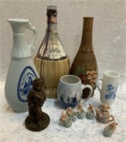 Decanters, Mugs, Mini Dog Pitcher & Cup Set, Etc.