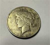 1922-D Peace Liberty Silver Dollar