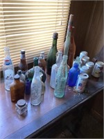 Collector bottles and cans