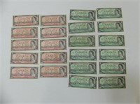 10 BANK OF CANADA 1954-$2, 12-1967 $1 BANK NOTES