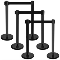 Retractable Belt Line Dividers for Crowds, 4pc