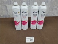 4 Dove unscented hairspray 198ml