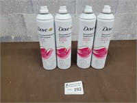 4 Dove unscented hairspray 198ml