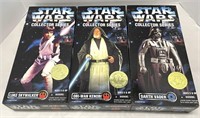 Three Boxed Star Wars Poseable Figures