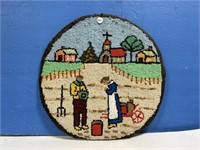 Round Hooked (rug) Wall Hanging