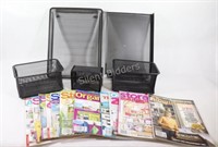 Metal Office Storage Boxes w Solutions Magazines