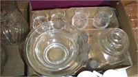 Assorted Glassware: Pitchers, Canisters, Glasses