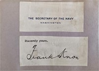 Secretary of the Navy Frank Knox  signature
