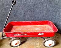 RED RADIO FLYER METAL CHILDS WAGON 34" LONG