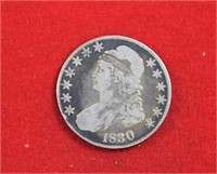 1830 capped bust half dollar