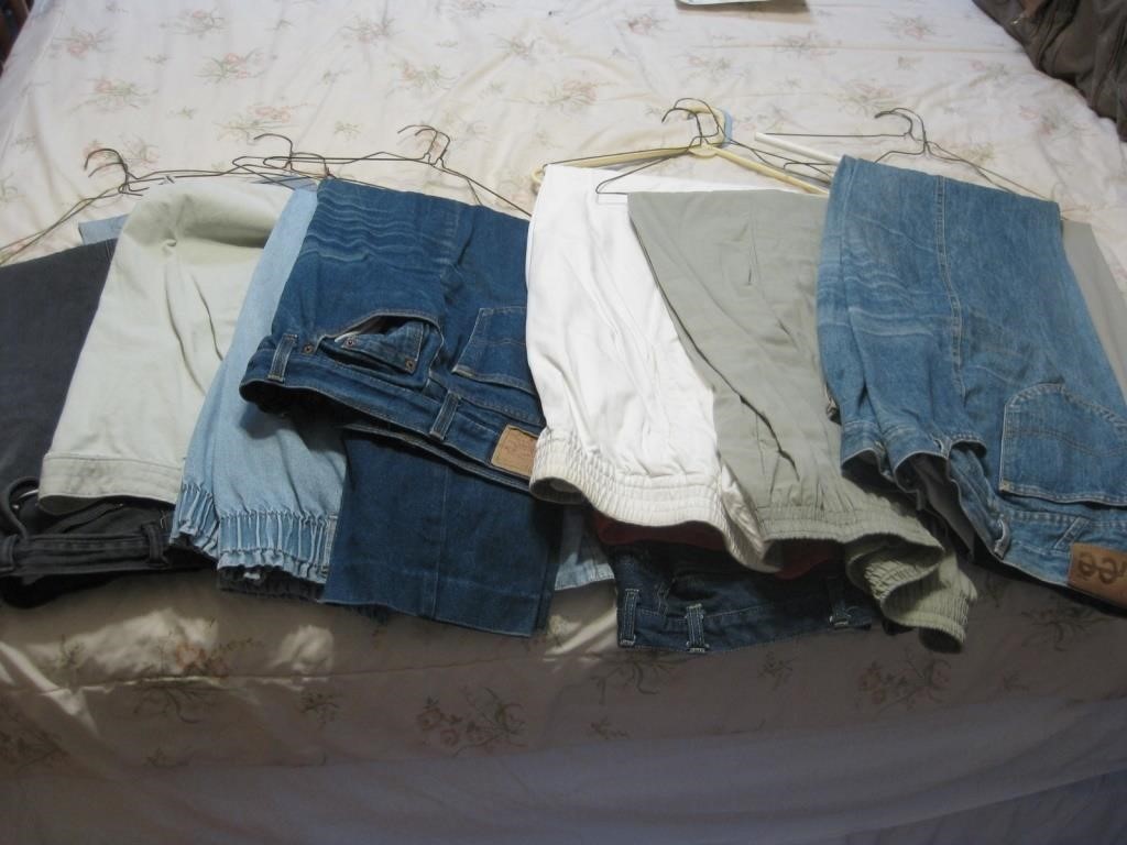 Assorted Jeans & Slacks ON Hangers Assorted Sizes