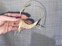 Hand Made Straw Grasshopper