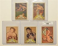 (5) 1951 Topps Ringside Boxing Cards Jake La Motta
