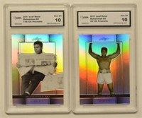 (2) GMA 10 2011 Leaf Muhammad Ali Cards # to 125