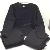 5pk Plain Black Sweatshirts for Printing, Small