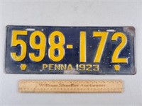 1923 Pennslvania License Plate