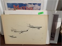 LOT OF MISC PLANE ART WORK/ MORE