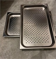 Full size perforated stainless steel steam pan