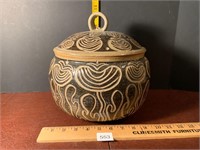 Vintage Studio Lidded Pottery Signed Glyde