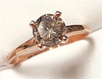 $3450 10K  Diamond (1.1Ct,I2,Fancy Brown) Ring