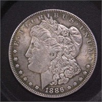 US Silver Coin 1886 Morgan Silver Dollar $1, circu
