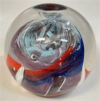 AWESOME VINTAGE BLOWN GLASS ORR PAPERWEIGHT